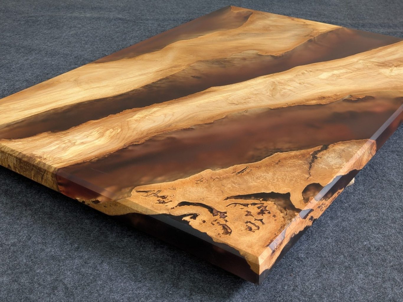 Sycamore and resin coffee table hand made in Northern Ireland
