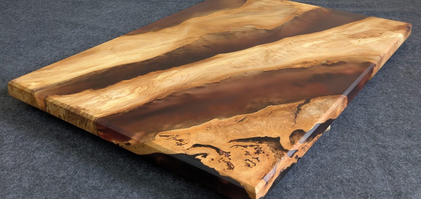 Memory 2/2 Sycamore and resin coffee table hand made in Northern Ireland