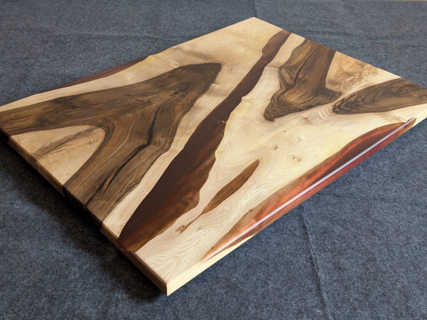 Walnut and resin coffee table  hand made in Northern Ireland