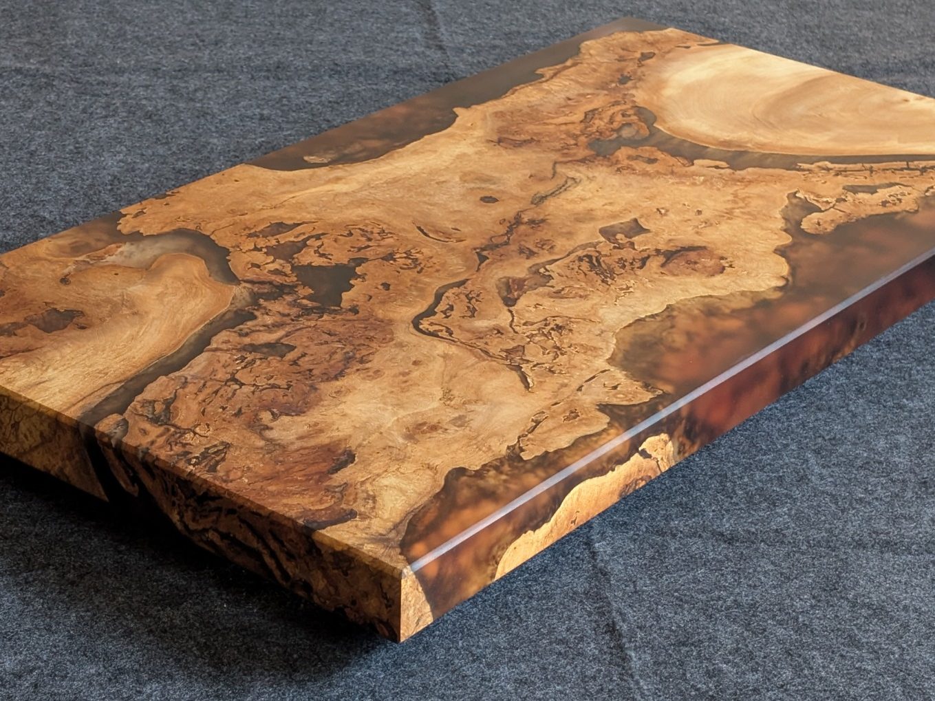 Sycamore and resin coffee table hand made in Northern Ireland