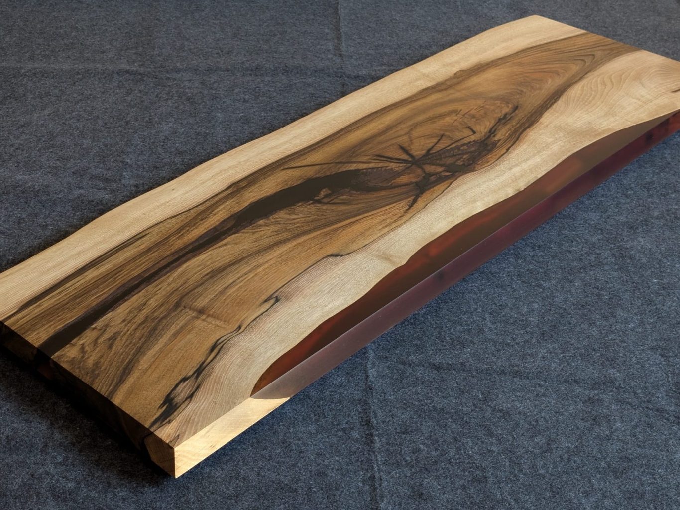 Walnut and resin live edge coffee table hand made in Northern Ireland
