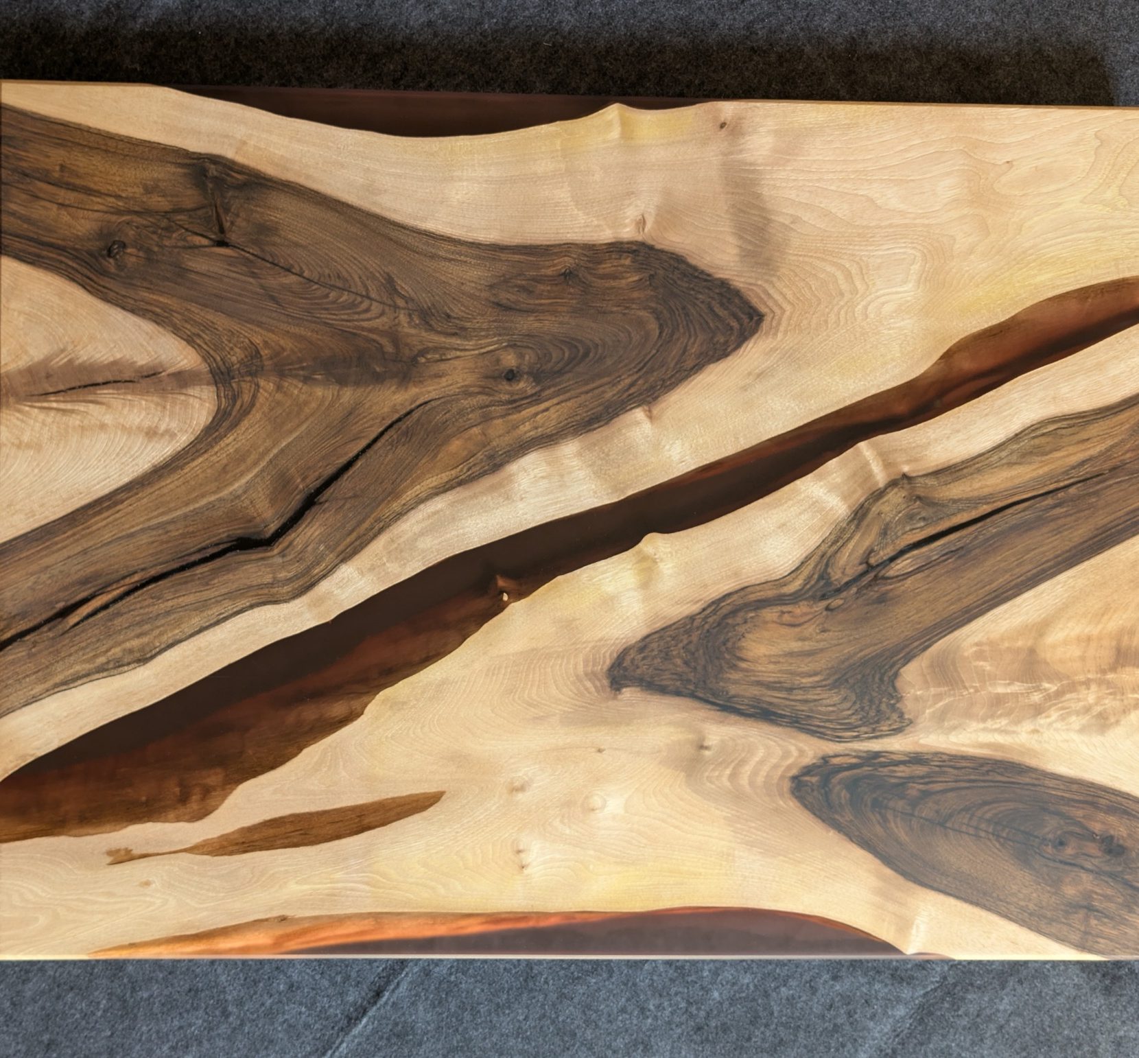 Datum - Walnut and resin coffee table Walnut and resin coffee table hand made in Northern Ireland