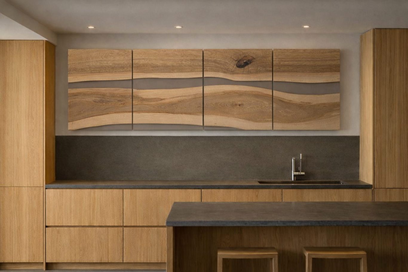 Seam Ash and resin architectural door panels by INSIGNI