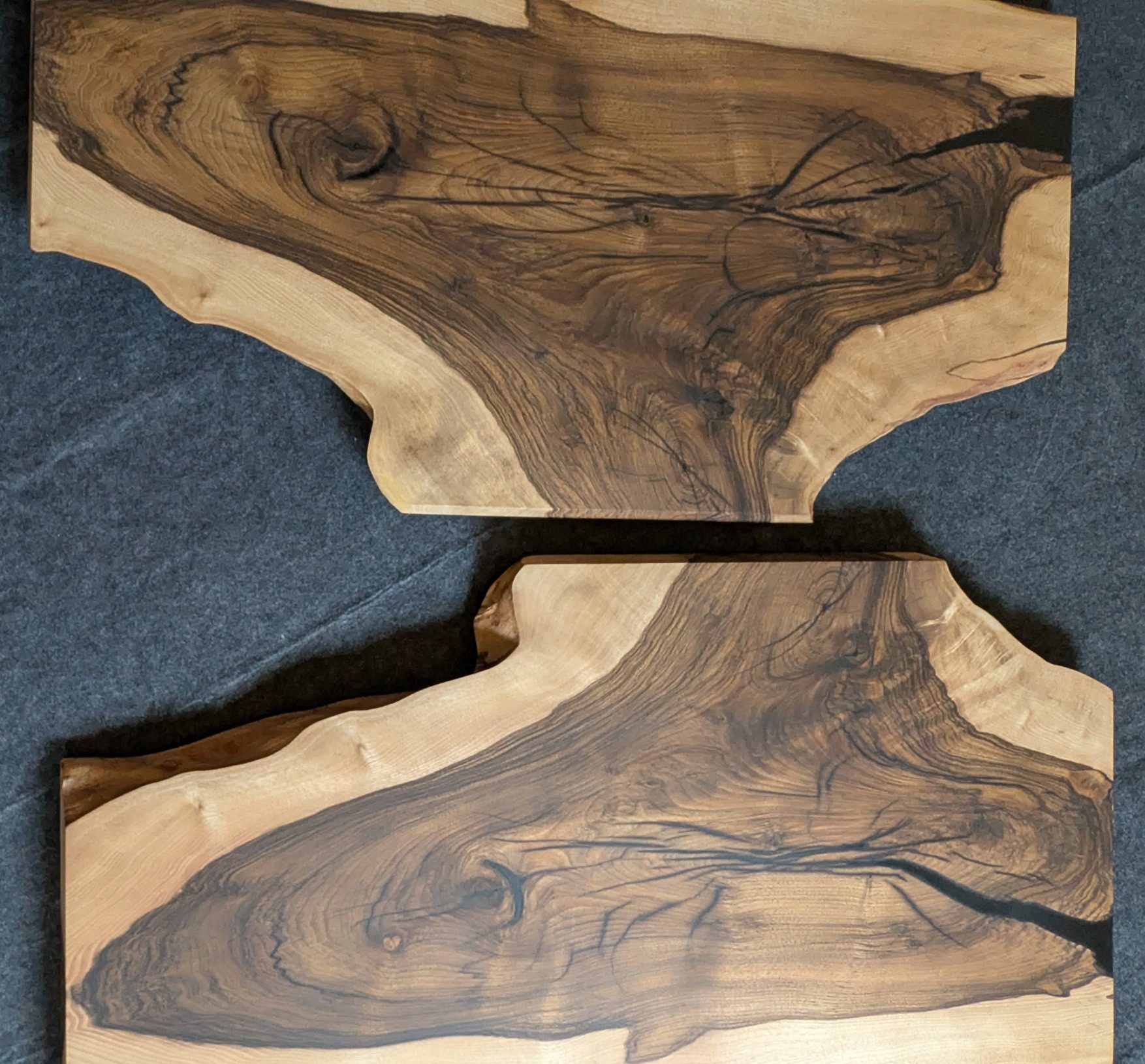 Walnut and resin live edge coffee table hand made in Northern Ireland