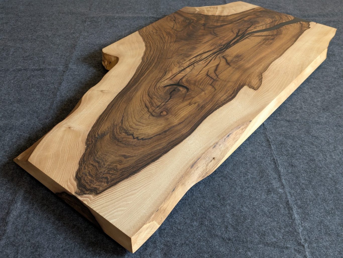 Walnut and resin live edge coffee table hand made in Norrthern Ireland
