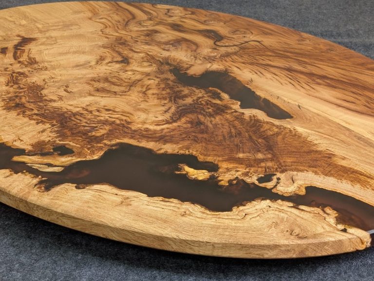 Confluence Confluence chestnut live edge resin table by INSIGNI